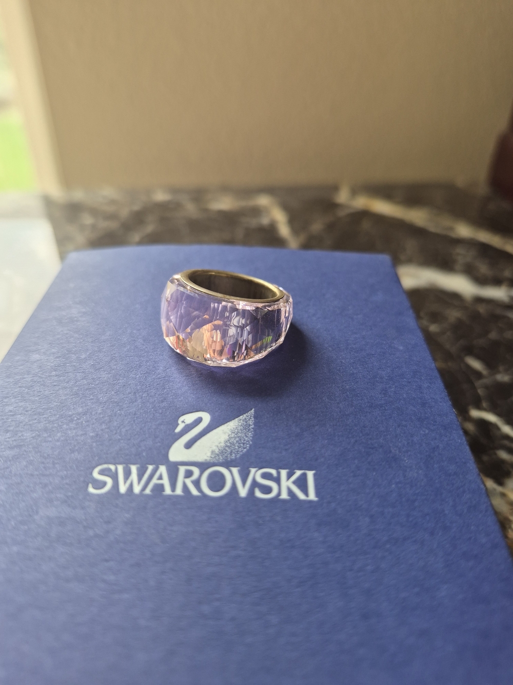 Swarovski Pink Crystal Nirvana Ring Size 55 or US 7